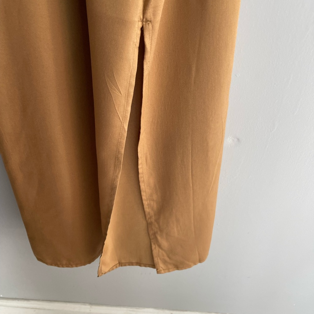 NWT Satin Smocked MIDI Slip dress Multiple sizes color Nude Acacia - Picture 5 of 10